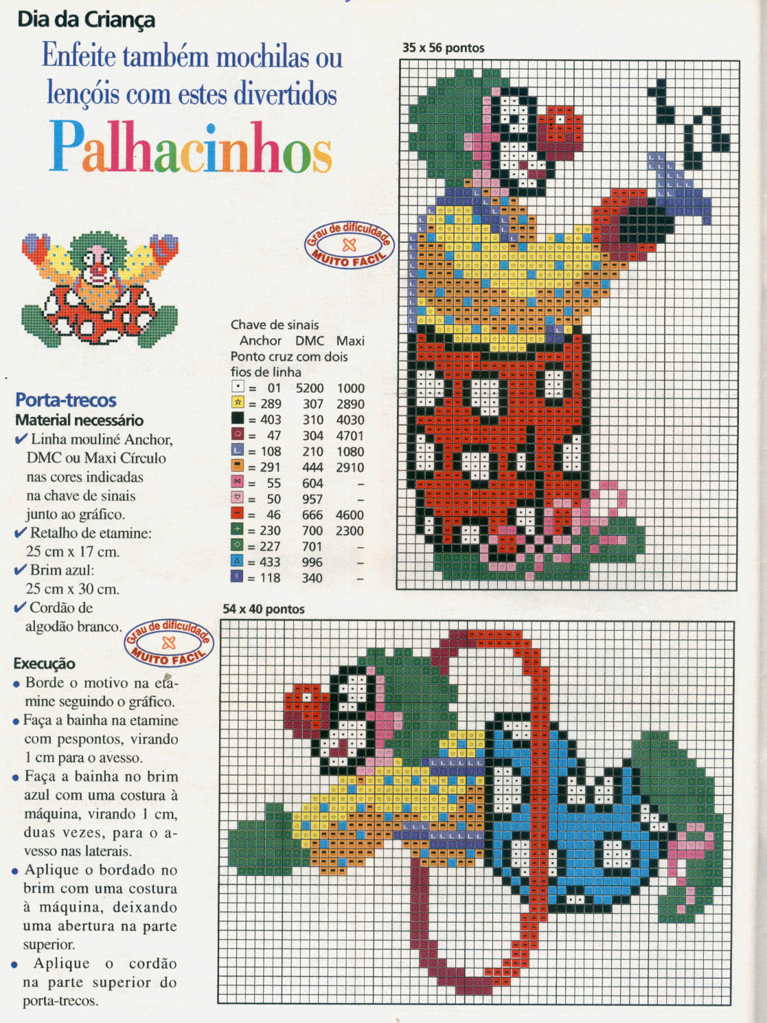 Schema punto croce Circo 1