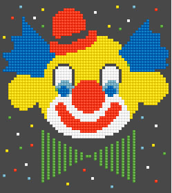 Schema punto croce Clown Giallo 1