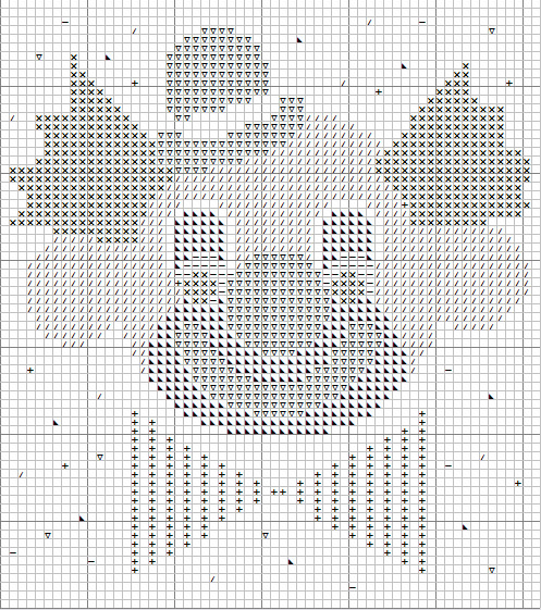 Schema punto croce Clown Giallo 2