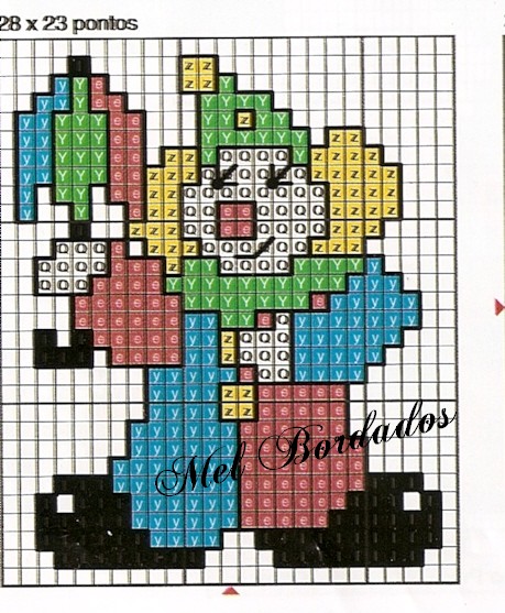 Schema punto croce Pagliaccio Due Colori
