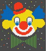 Schema punto croce Clown Giallo 1