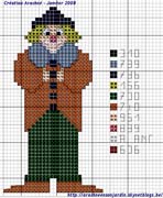 Schema punto croce Pagliaccetto Francese