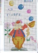 Schema punto croce Pagliaccio Bello