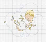 Schema punto croce Bambino Nuvola