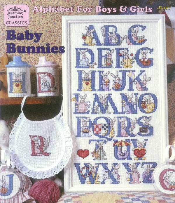 Schema punto croce Abc Baby Bunnies 01