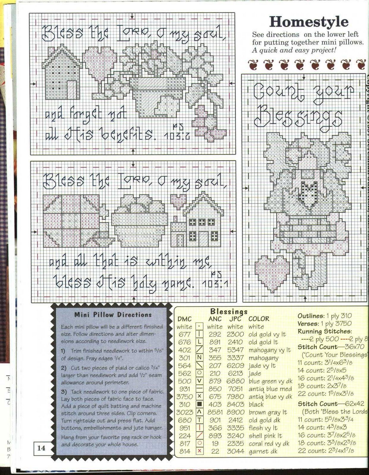 Schema punto croce Abc Blessings 03