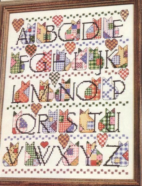 Schema punto croce Abc Cats 01