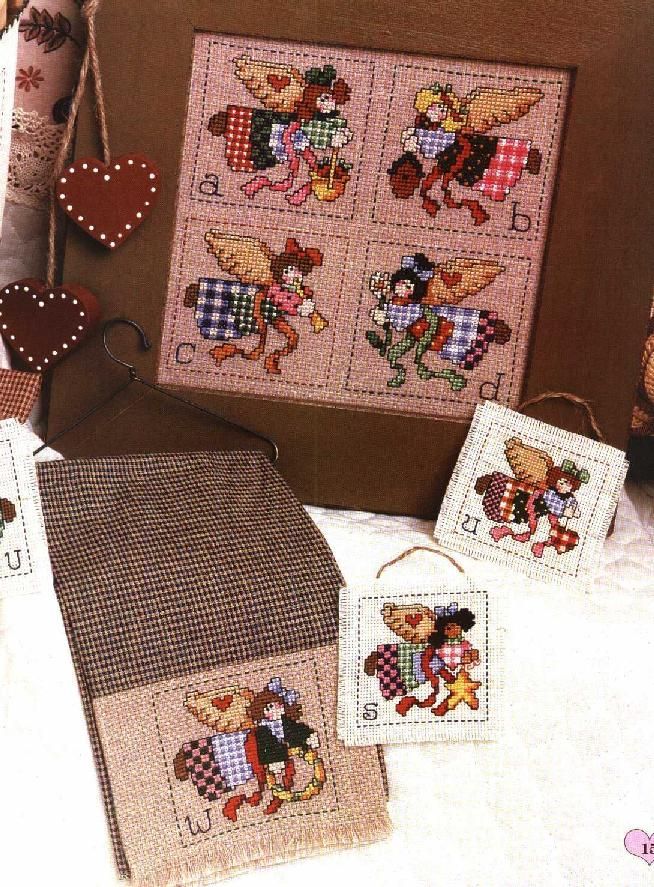 Schema punto croce Abc Country Angel 06