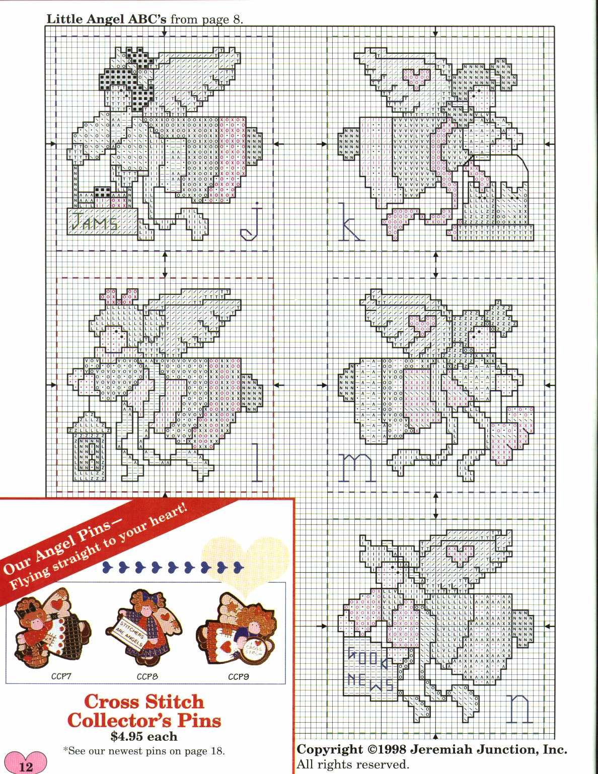 Schema punto croce Abc Country Angel 07