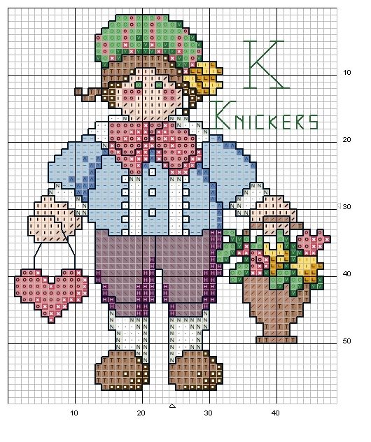 Schema punto croce Abc Girls 11