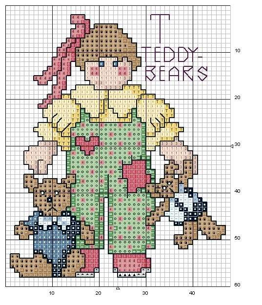 Schema punto croce Abc Girls 20