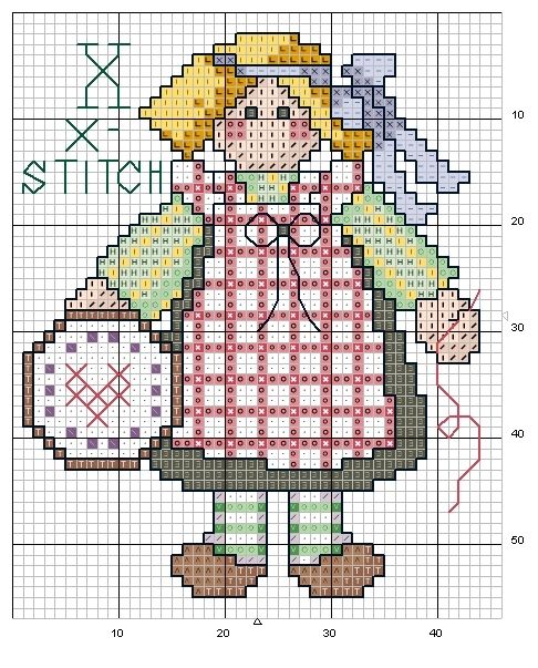 Schema punto croce Abc Girls 24