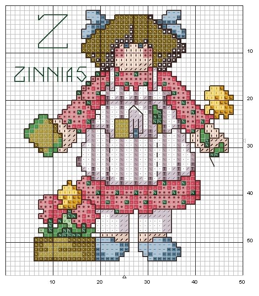 Schema punto croce Abc Girls 26