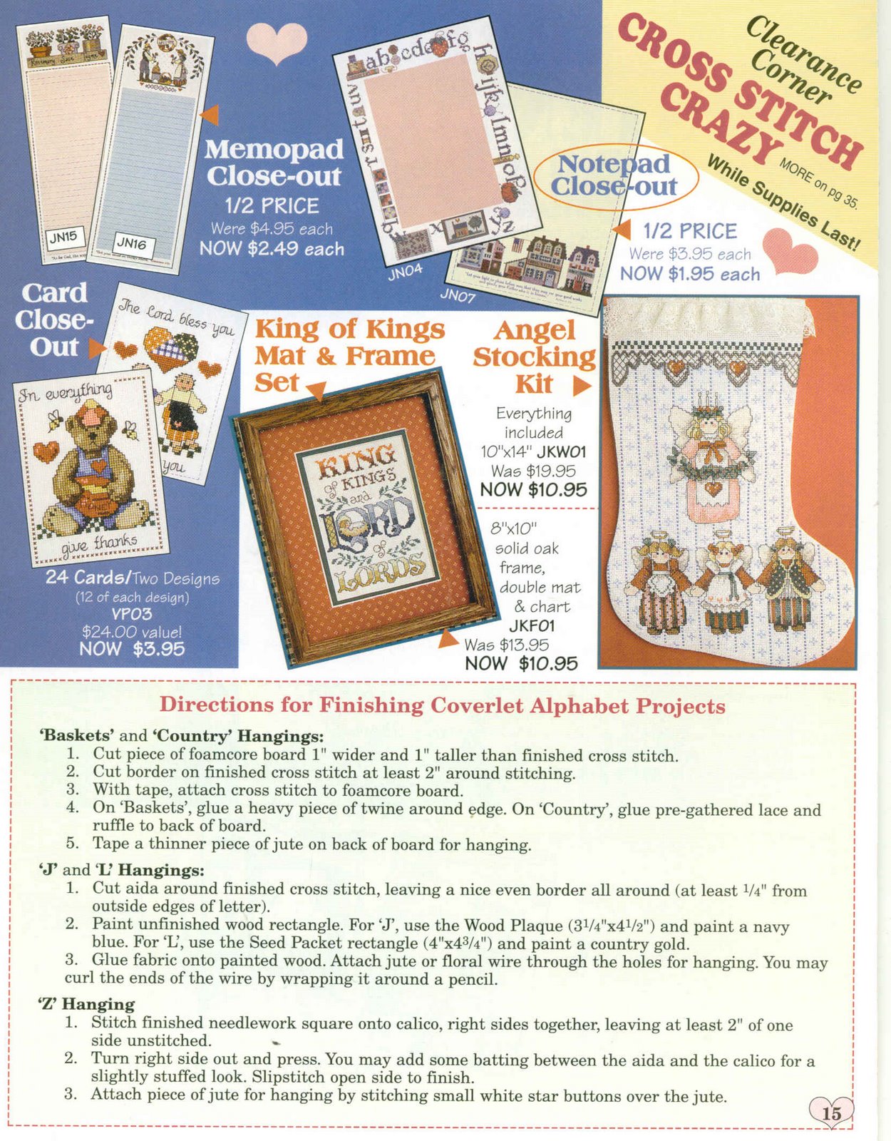 Schema punto croce Alfabeto Country 10