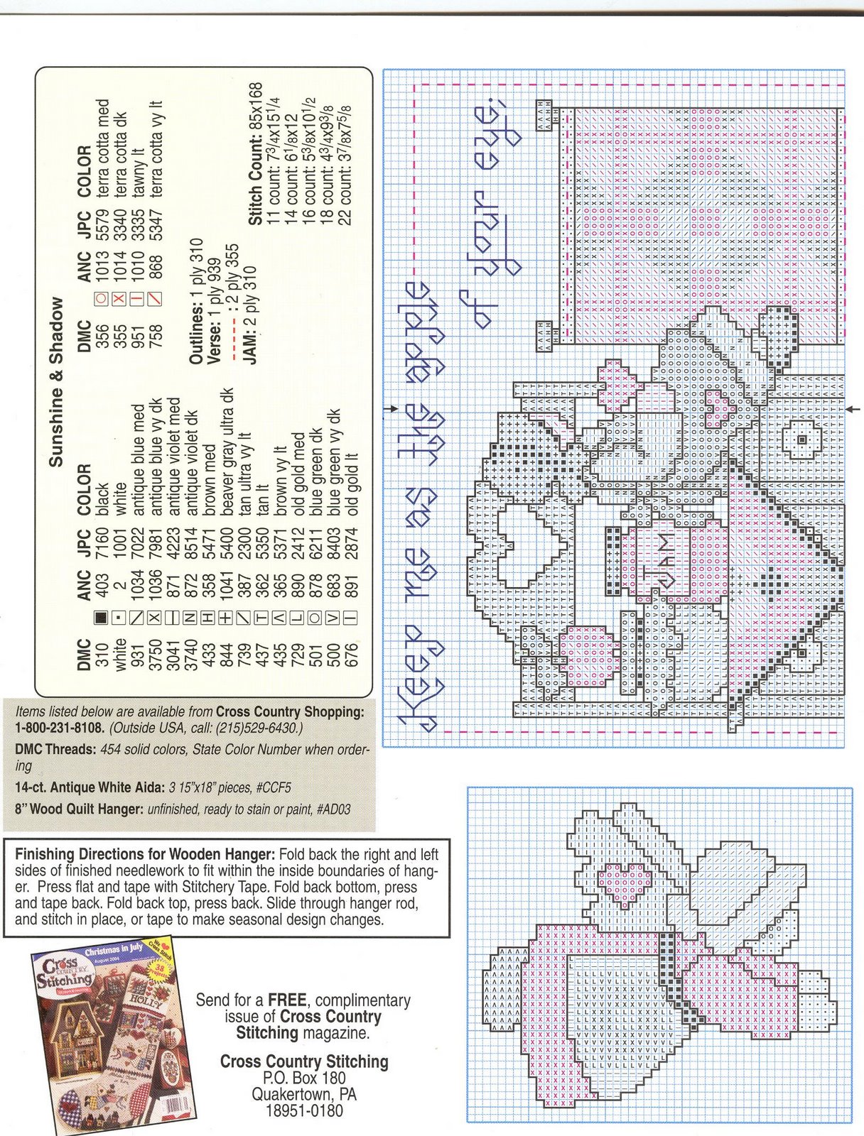 Schema punto croce Amish Angels 03