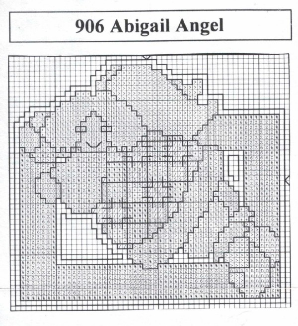 Schema punto croce Angelo Abigail 2