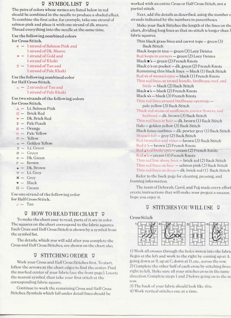 Schema punto croce Angelo Giardiniere 3