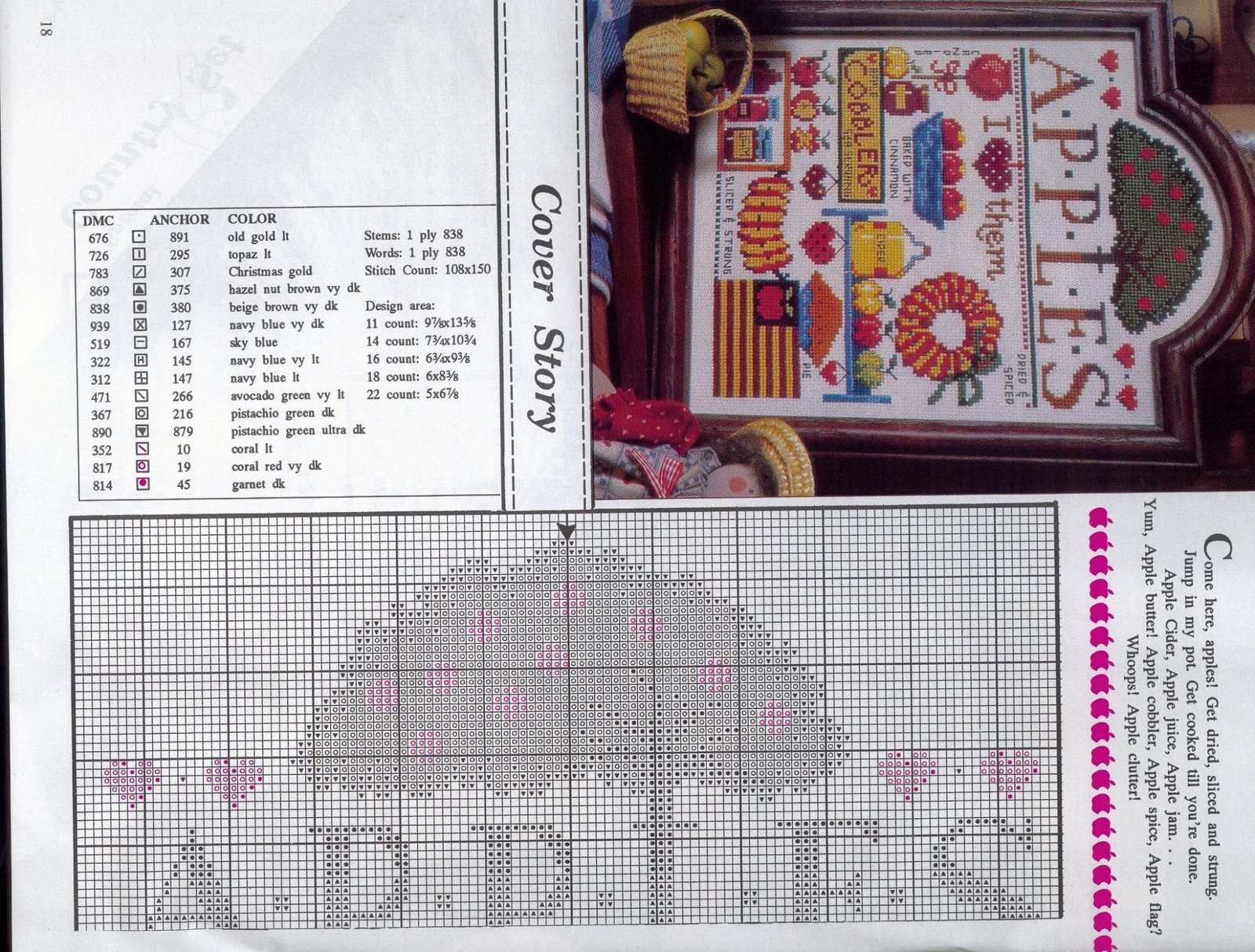 Schema punto croce Apples 02