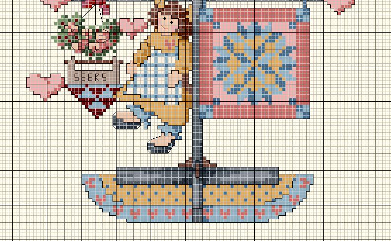 Schema punto croce Arbre A Cadeaux 02