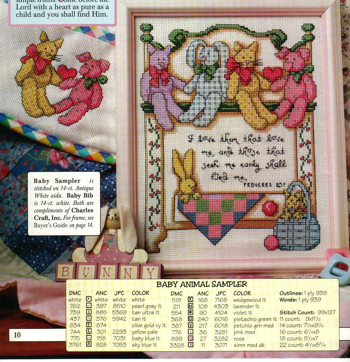 Schema punto croce Baby Animals Sampler 01