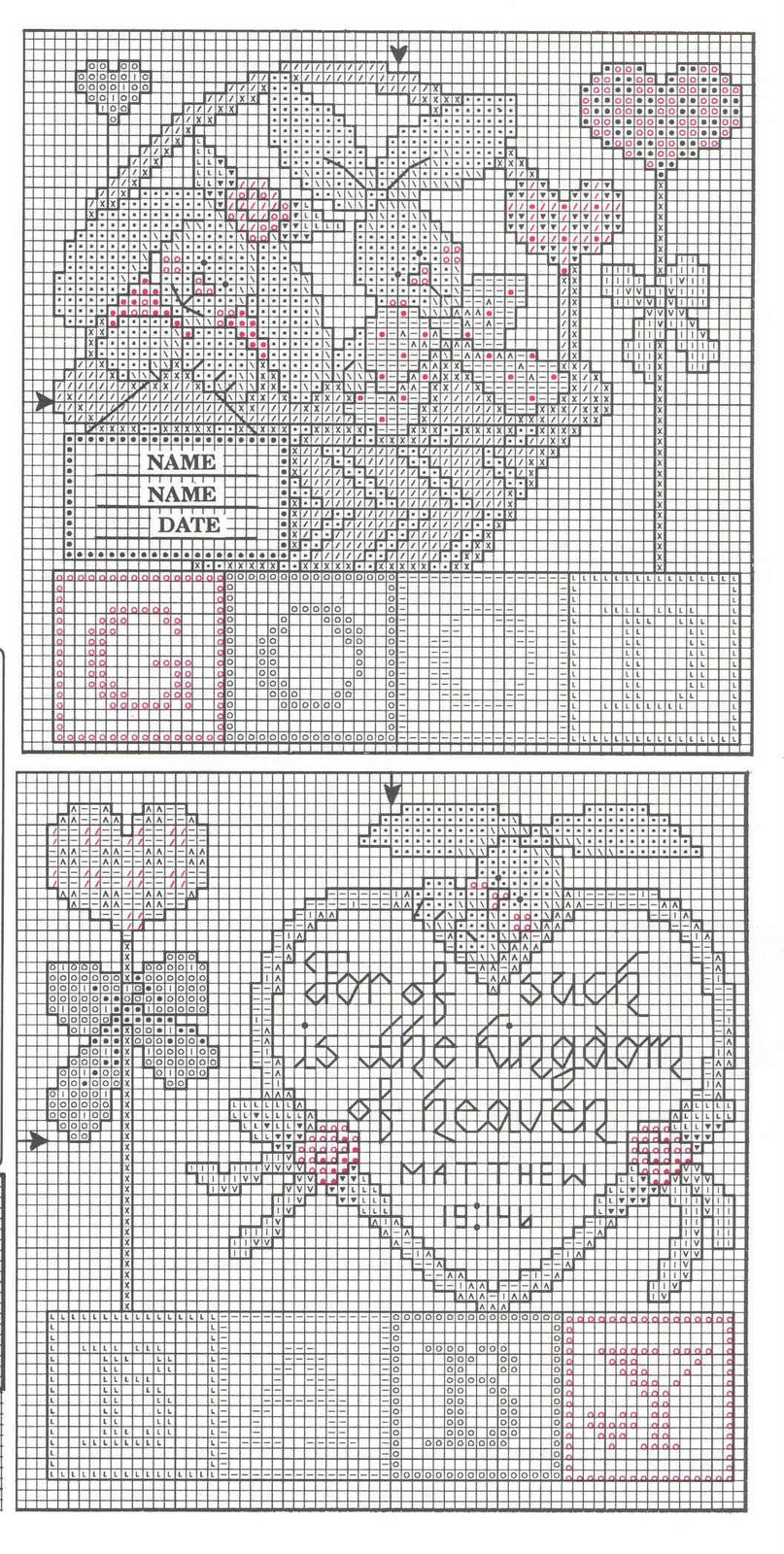 Schema punto croce Baby Bunnies Afghan 02