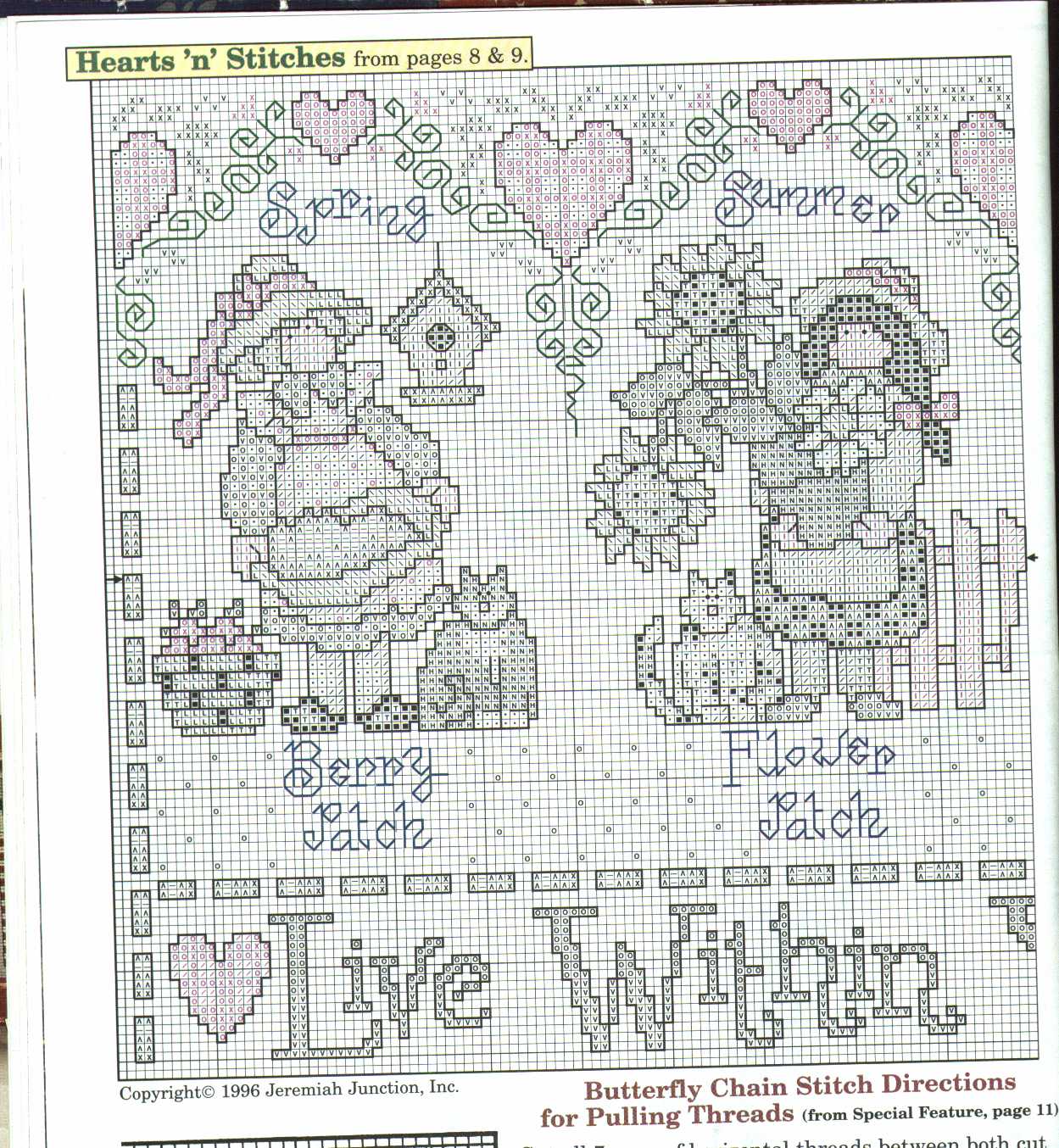 Schema punto croce Bamboline Country Stagioni 03