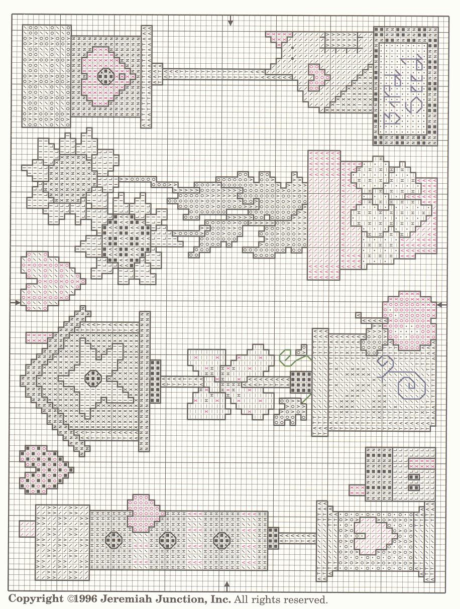 Schema punto croce Birdhouses 03