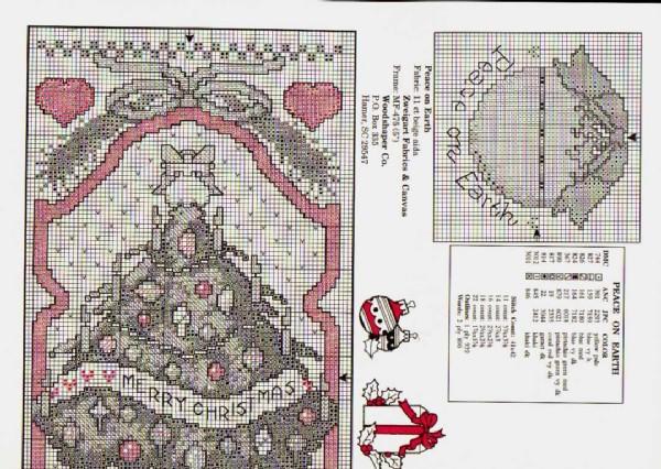 Schema punto croce Boughs Of Holly 03