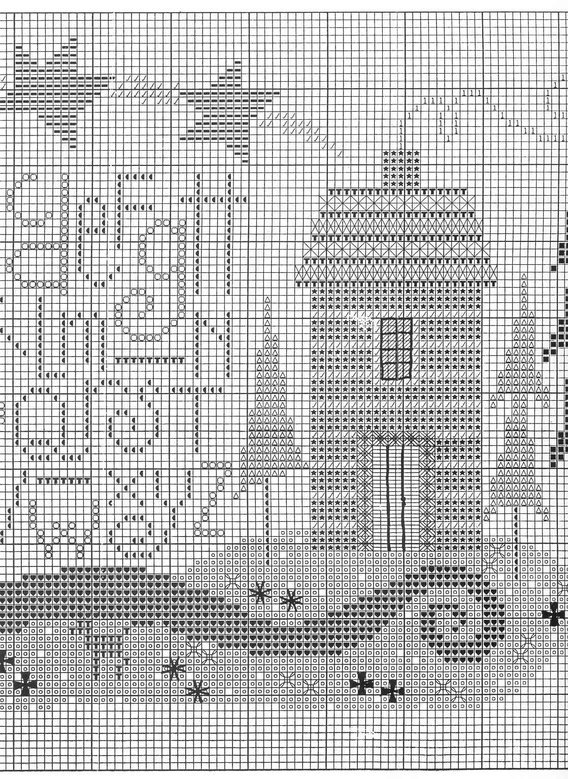 Schema punto croce Cabin In Woods 04