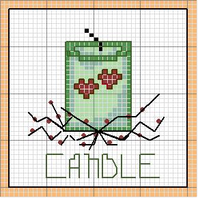 Schema punto croce Candle