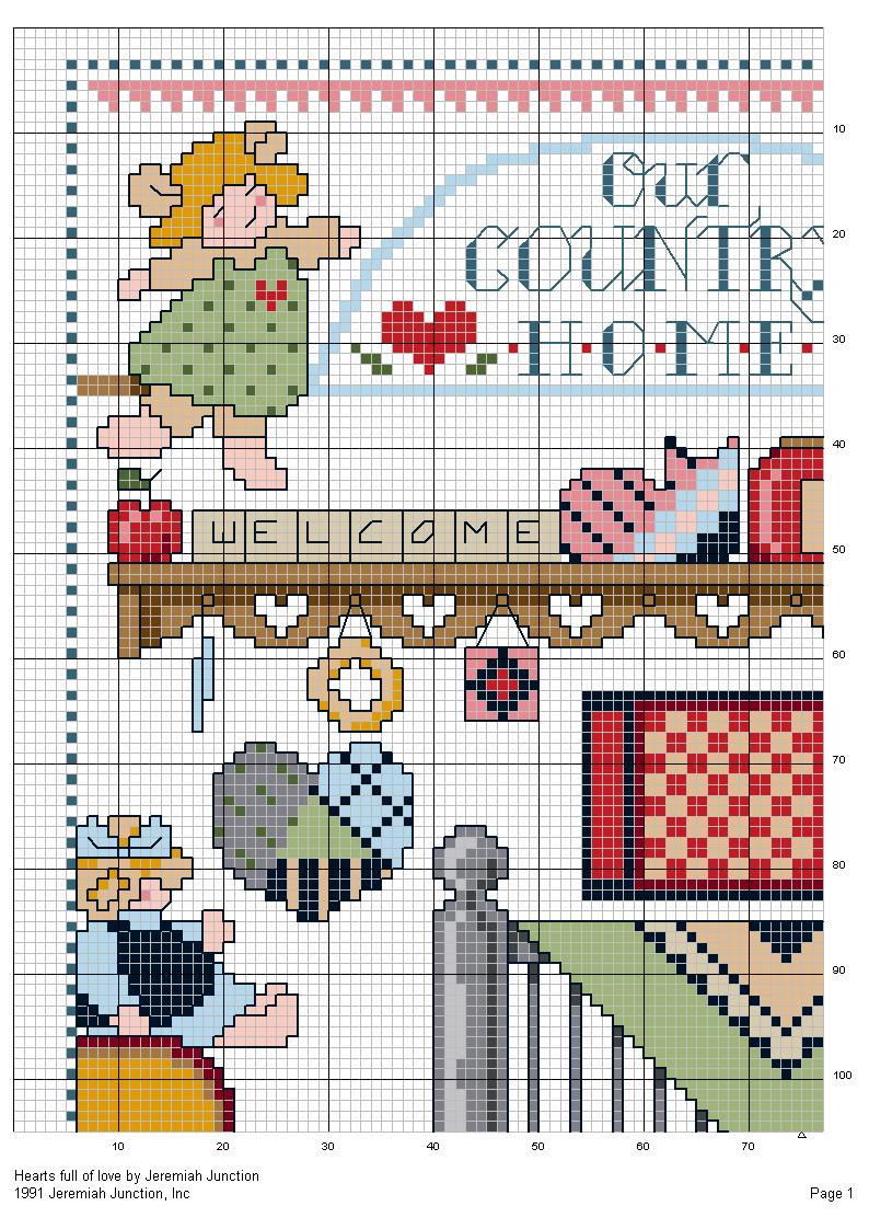 Schema punto croce Casa Delle Bambole 01