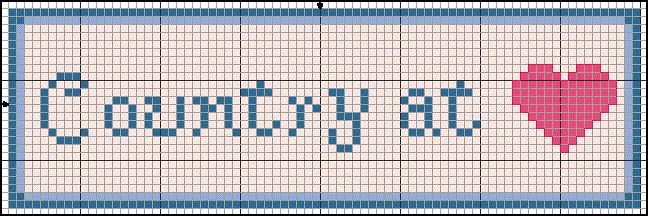 Schema punto croce Country At