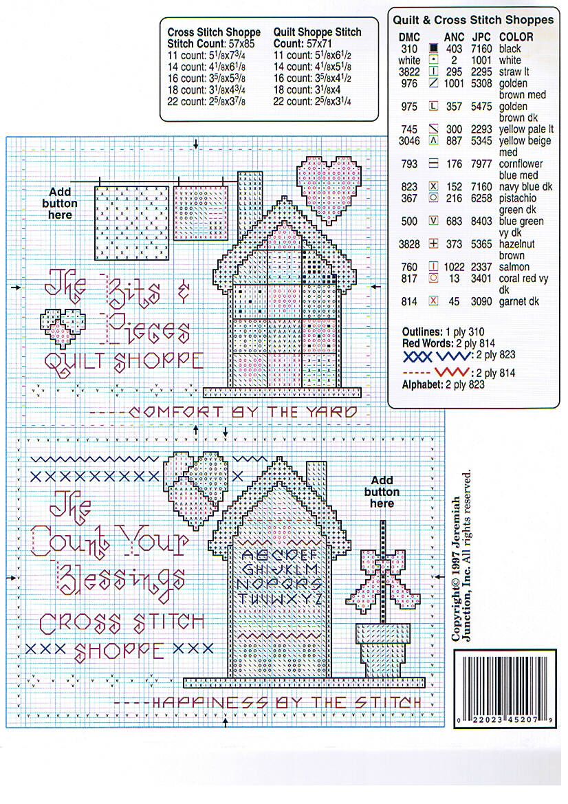 Schema punto croce Country Bits Pieces 04