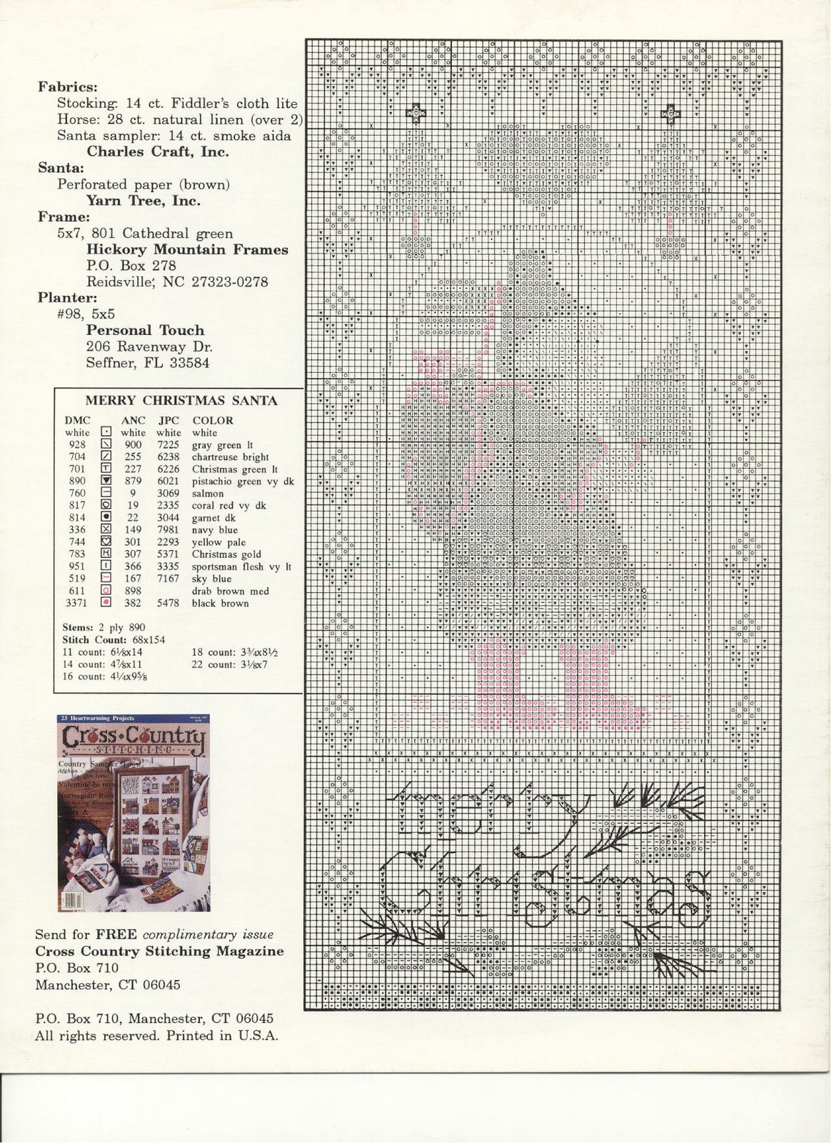 Schema punto croce Country Christmas 16