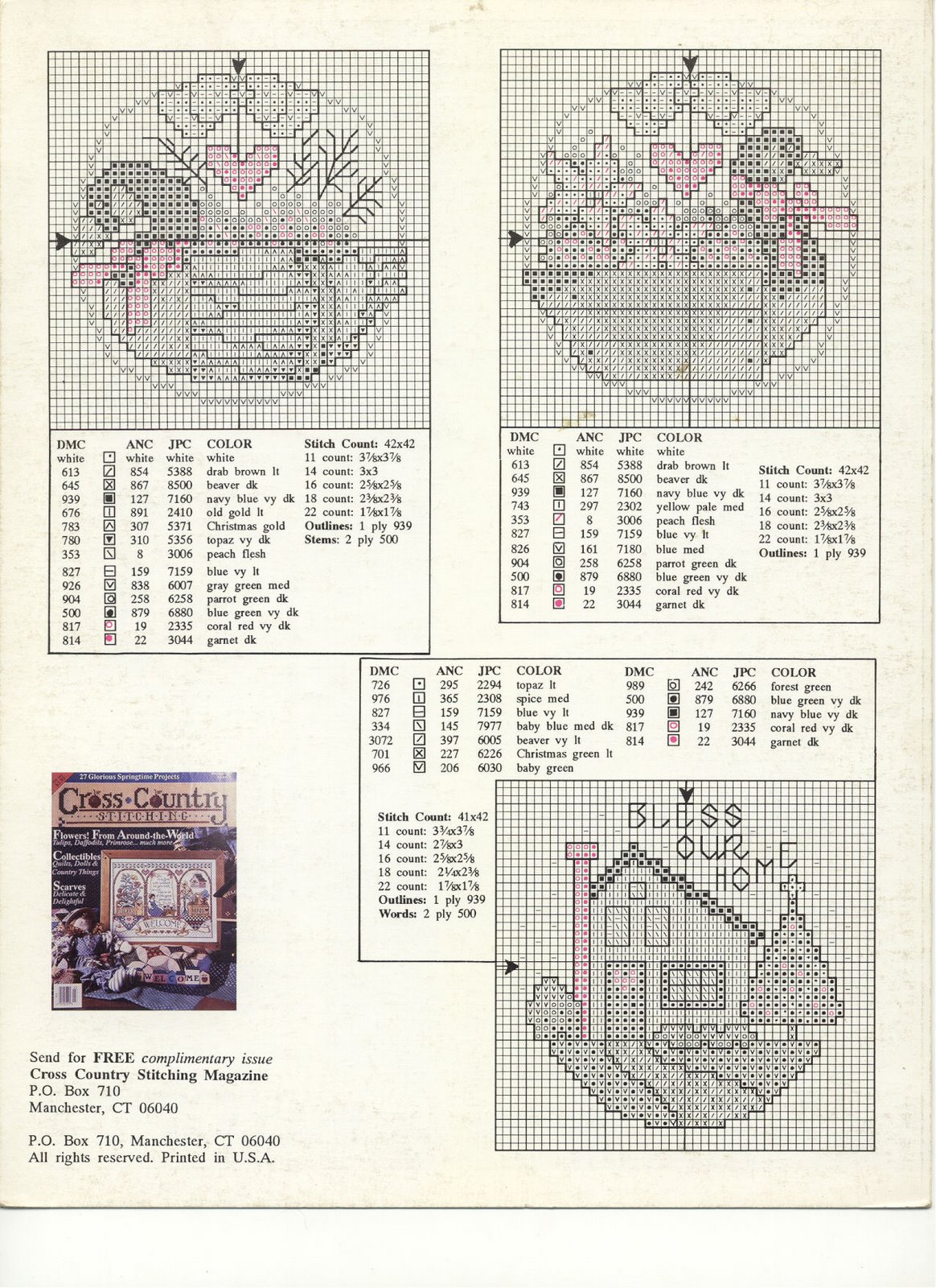 Schema punto croce Country Christsmas Sampler 04