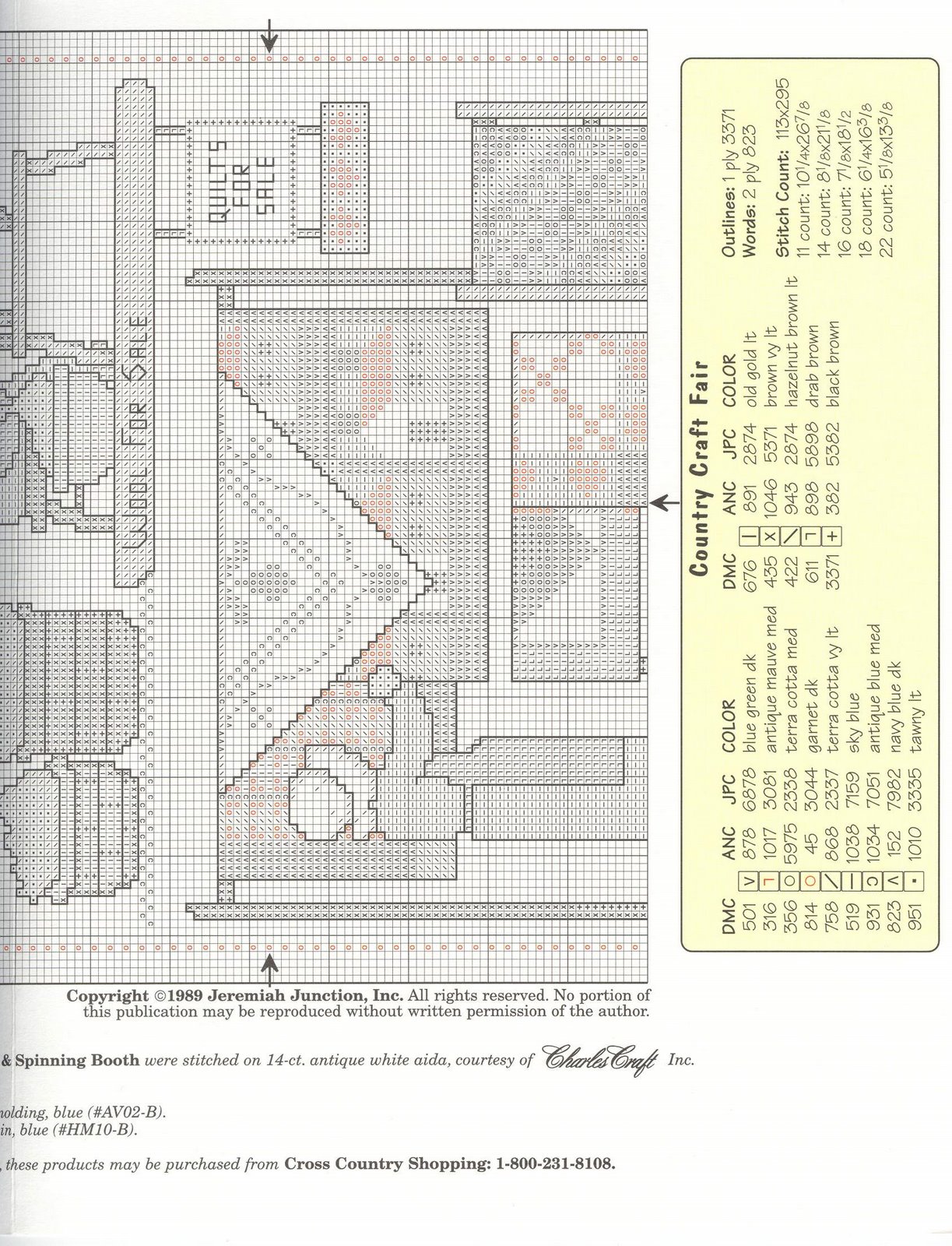 Schema punto croce Country Craft Fair 03