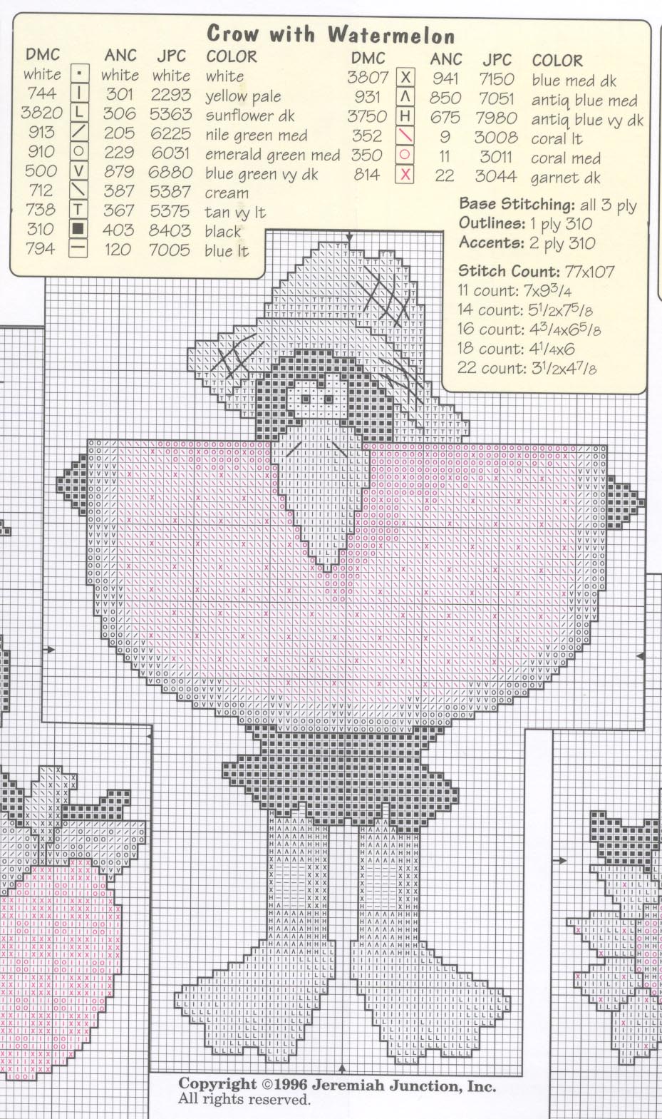 Schema punto croce Country Crows 03