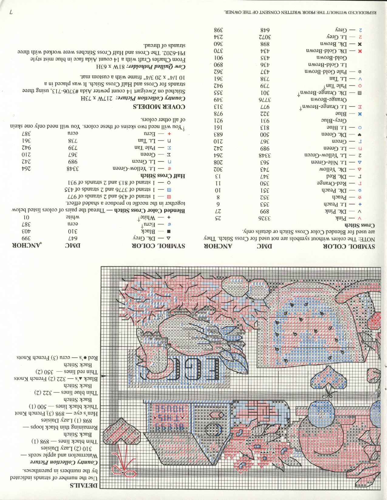 Schema punto croce Country Cupboard 05
