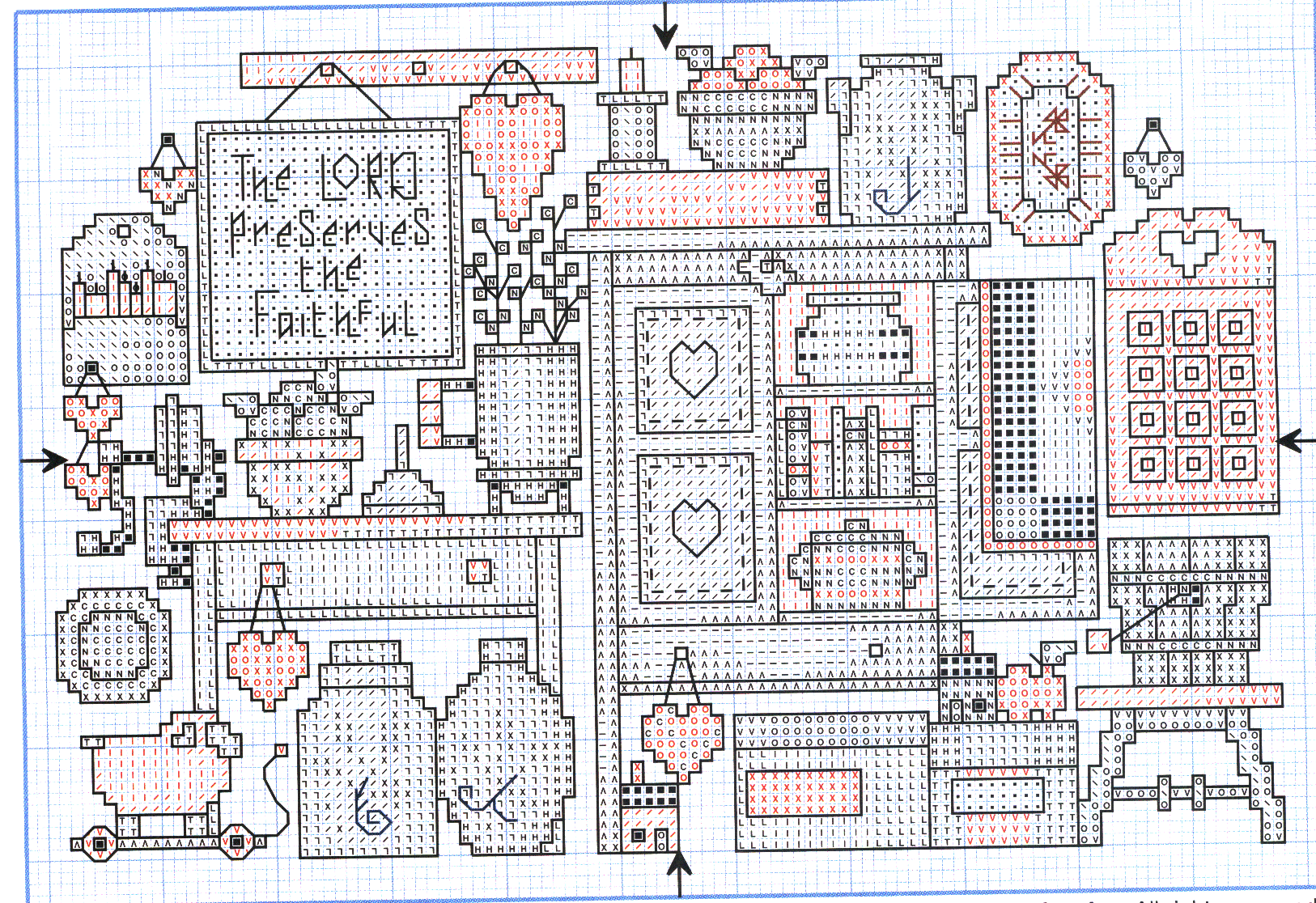 Schema punto croce Country Panty 03