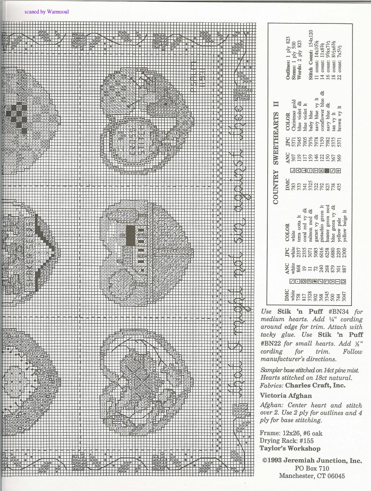 Schema punto croce Country Sweethearts 04