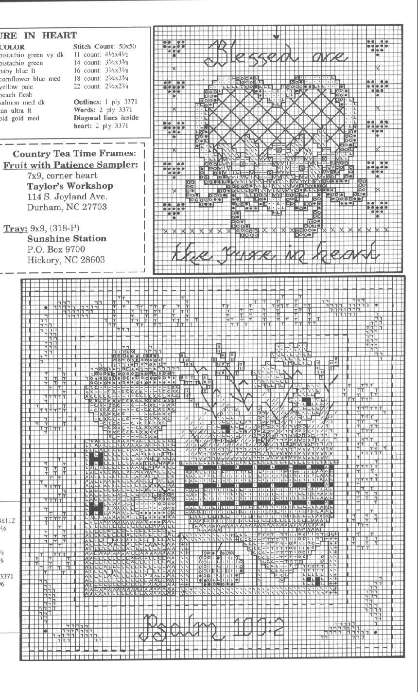 Schema punto croce Country Tea Time 03