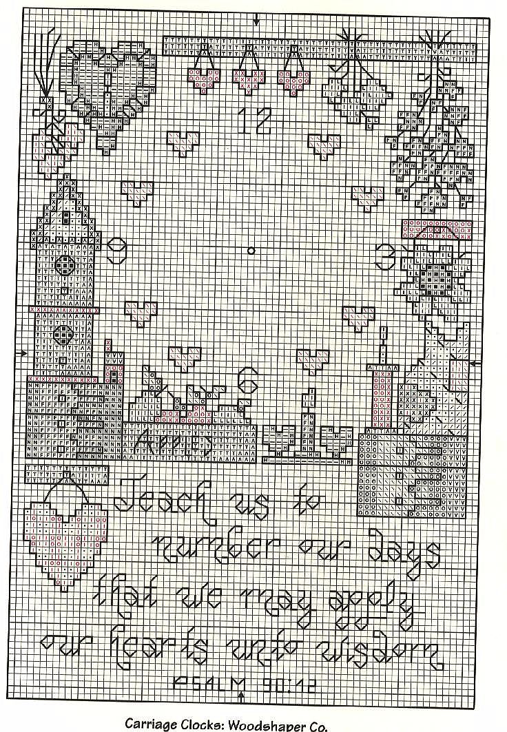 Schema punto croce Country Time 05