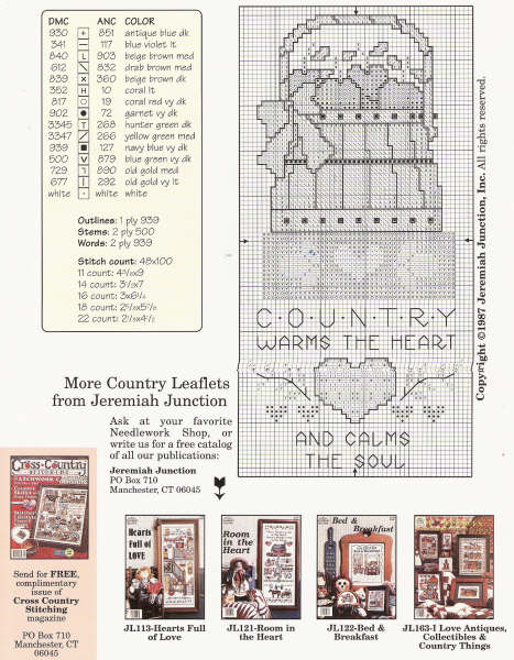 Schema punto croce Country Warms Heart 04