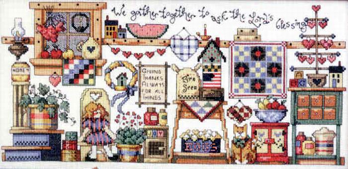 Schema punto croce Cucina 04