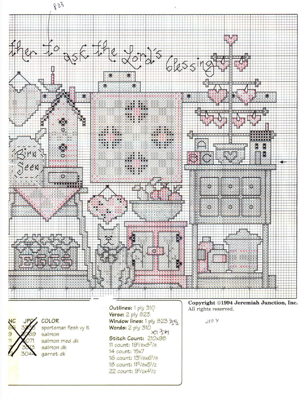Schema punto croce Cucina 05