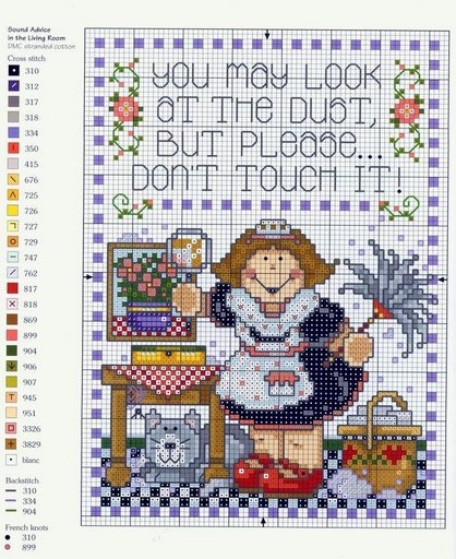 Schema punto croce Dont Touch