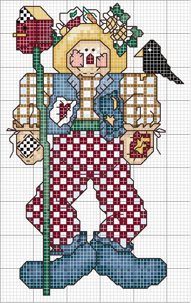 Schema punto croce Espantapajaros