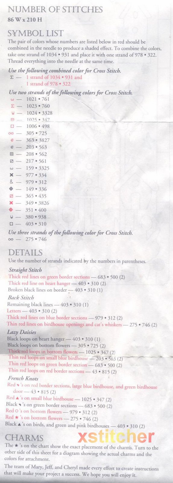 Schema punto croce Every Birdies Welcome 07