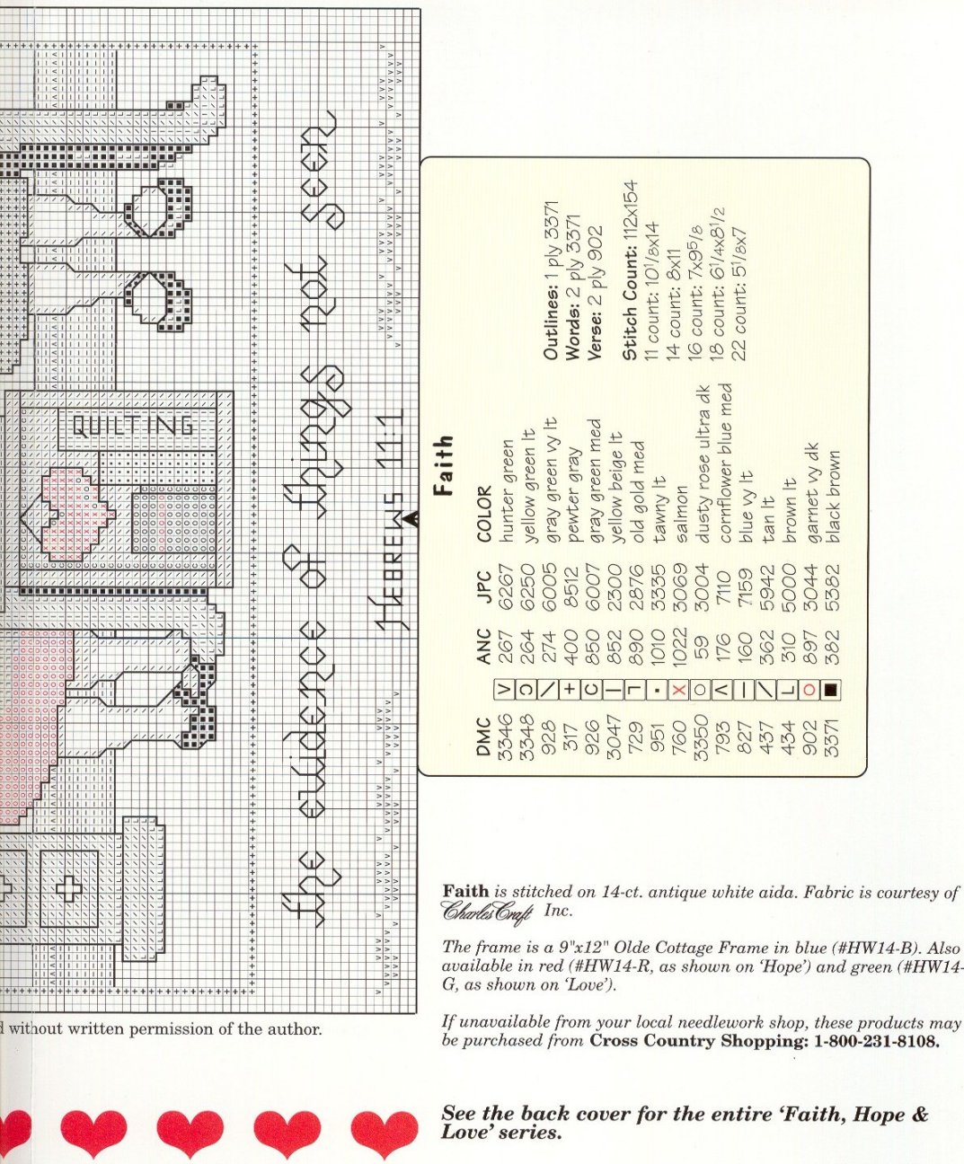 Schema punto croce Faith 03