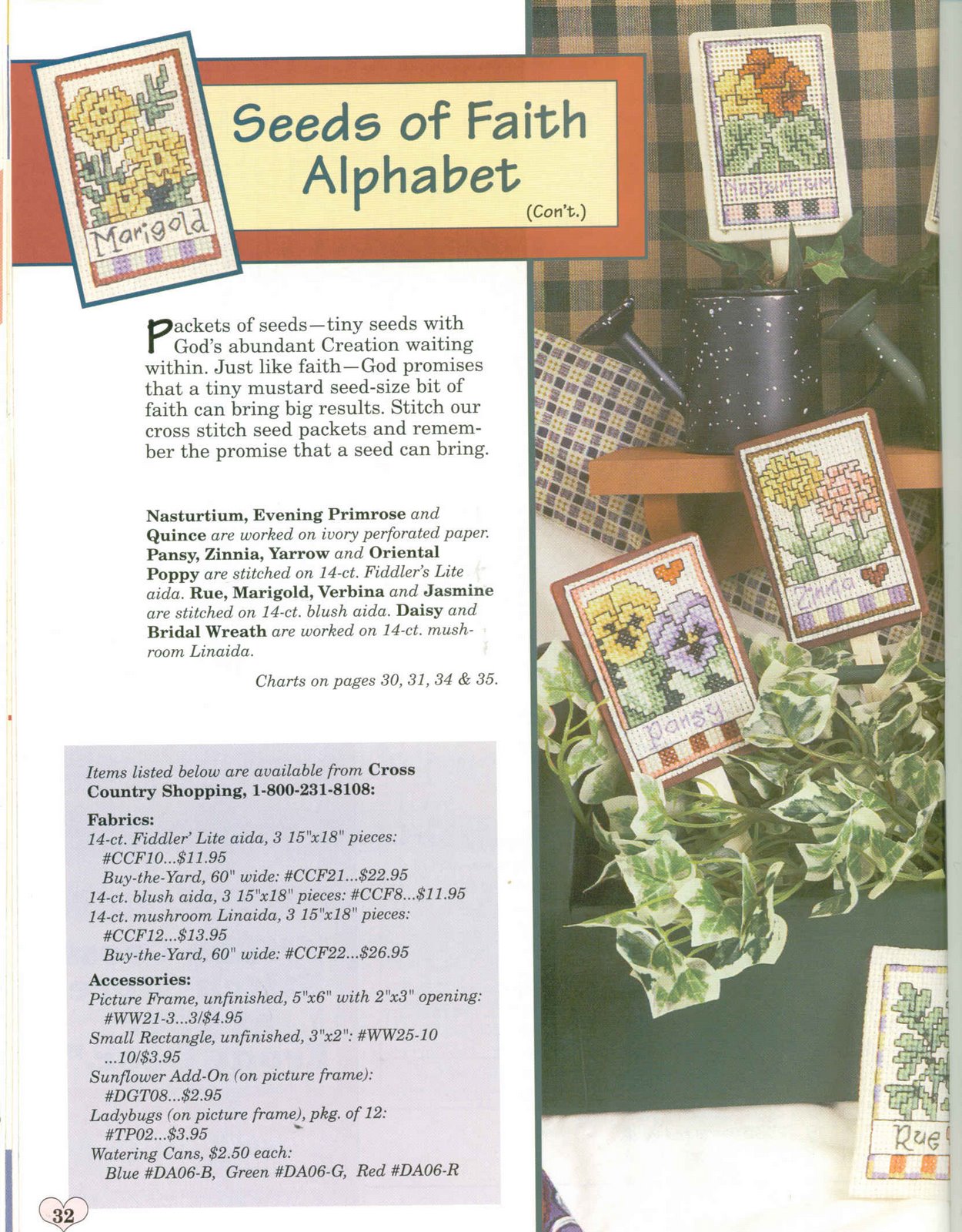 Schema punto croce Fiori 3